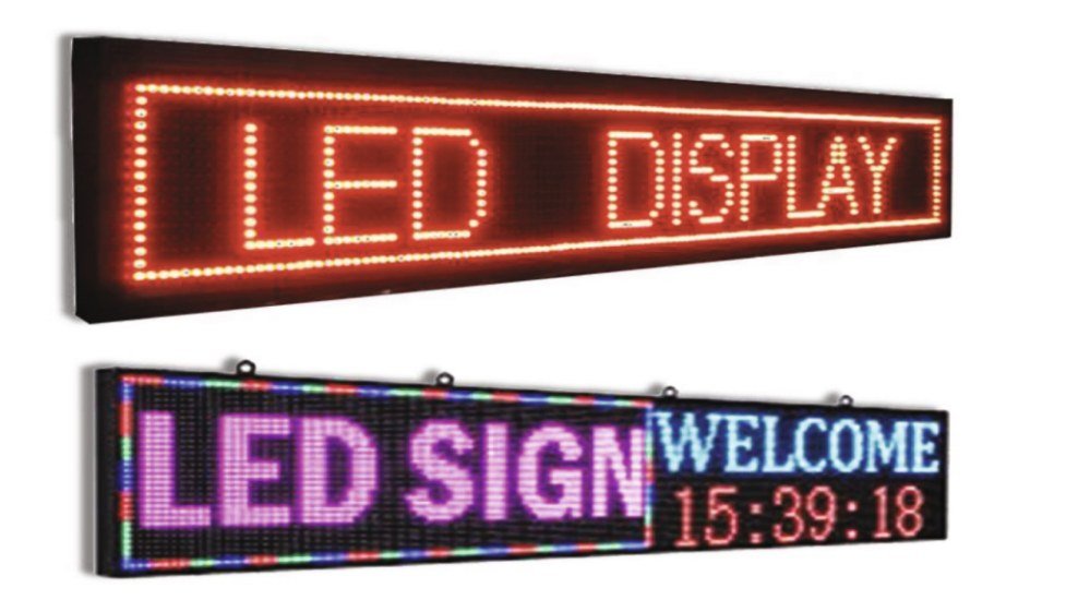 Programmable LED display signage