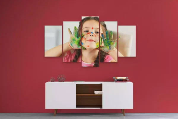 5 Split Rectangle Canvas Wrap