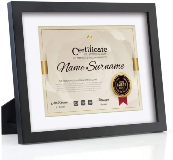 Framed Certificates