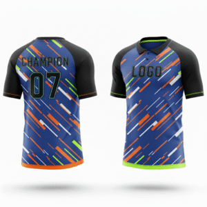 colored half sleeve jersey with collar