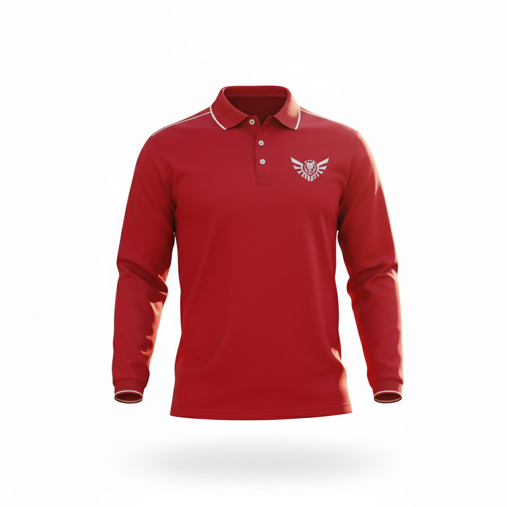 colored full sleeve t shirt with collar