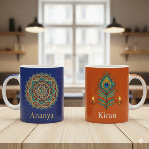 2 cups with personalized print