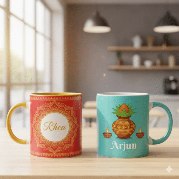 2 cups with personalized print